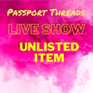 LIVE SHOW LISTING Unlisted Item, As Described During Live, Final Sale Item.